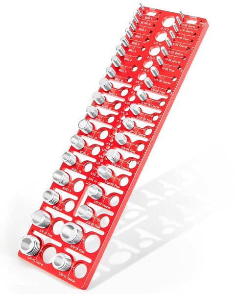 57 Pcs Nut and Bolt Thread Checker - 21 Standard + 17 Metric Thread Gauges