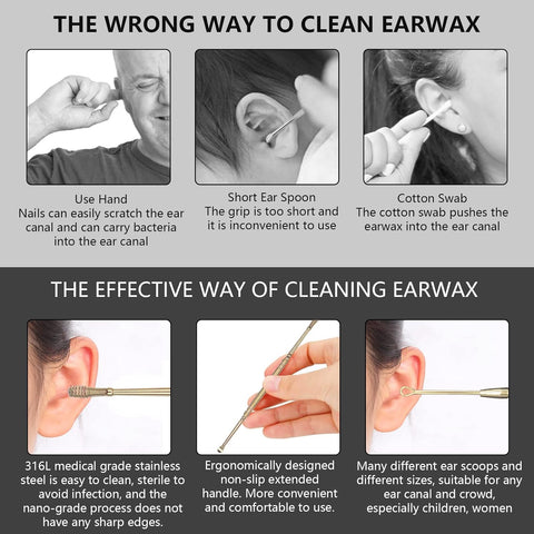 Hion 6 Pcs Extended Ear Wax Removal Kit