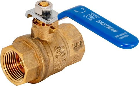 Eastman 3/4 Inch IPS Heavy Duty Full Port Ball Valve, Brass Plumbing Fitting, 20047LF