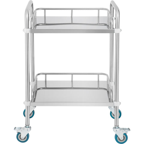 Uimoso Lab Rolling Cart 2/3-Layer Stainless Steel Medical Dental Lab Serving Car